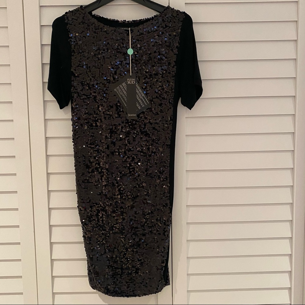 Plein Sud Black Sequin Dress IT 40 or US 4